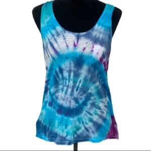 Hand tie dyed madewell tank top